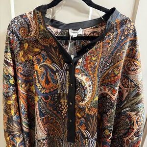 NWT- Anniewear Paisley Print Women's Blouse